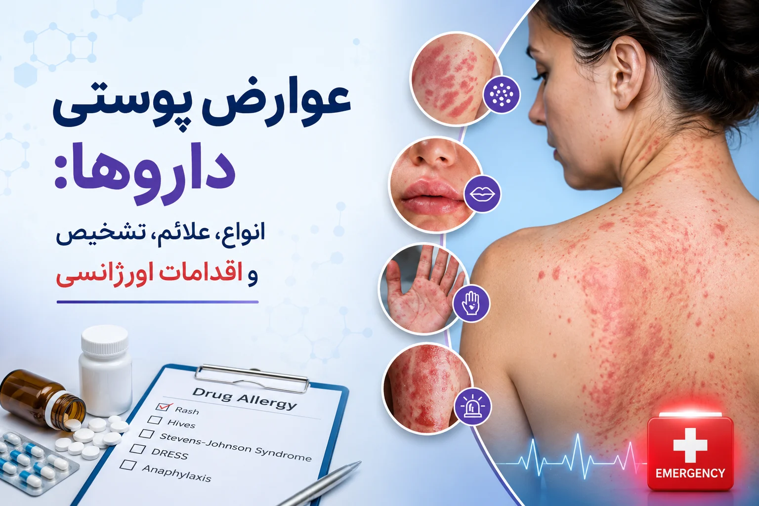 عوارض پوستی داروها